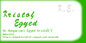 kristof egyed business card